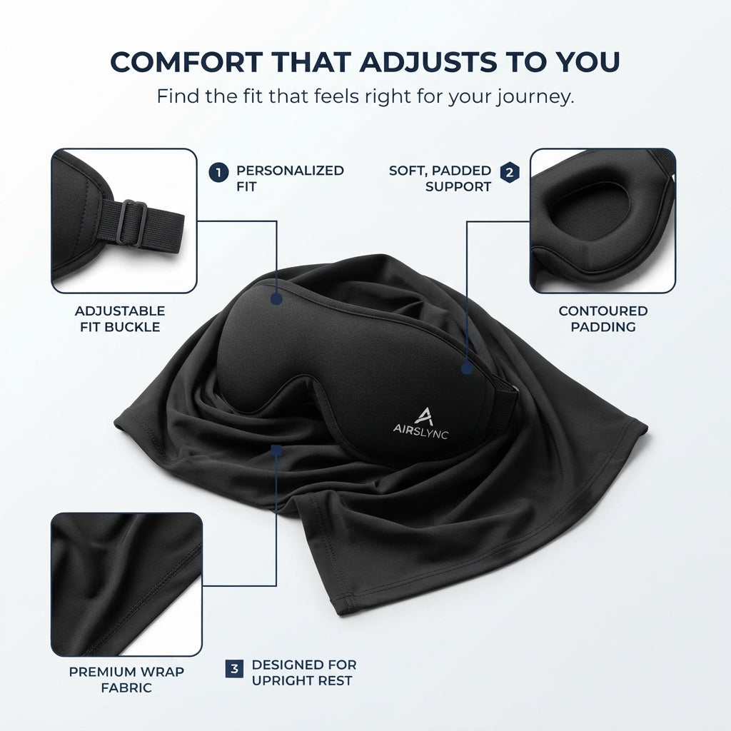 Memory Foam Travel Sleep Set with Eye Mask