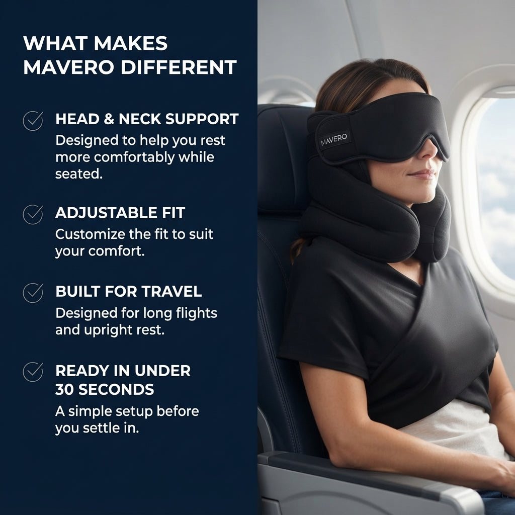 Memory Foam Travel Sleep Set with Eye Mask