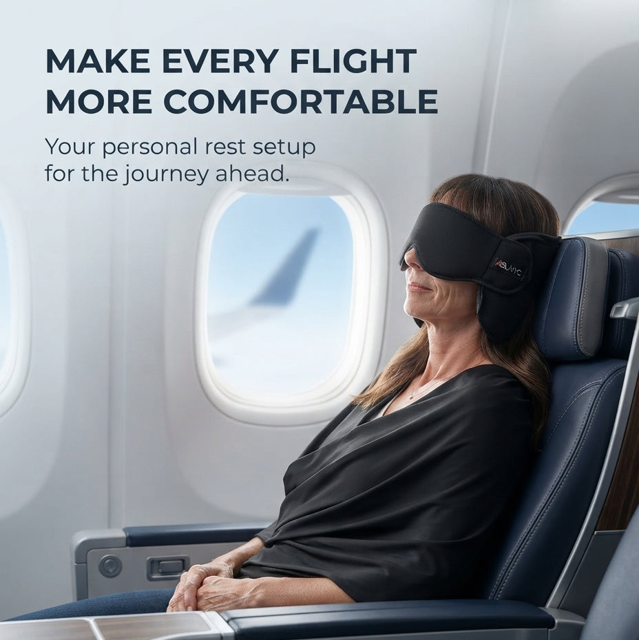 Memory Foam Travel Sleep Set with Eye Mask