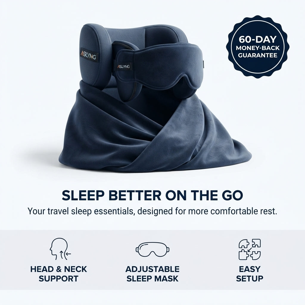 Memory Foam Travel Sleep Set with Eye Mask